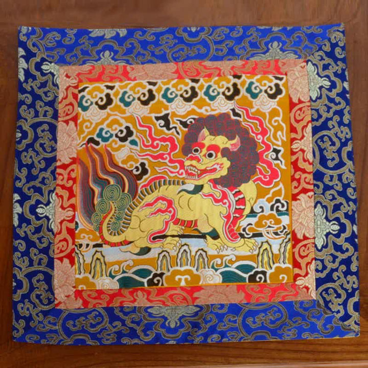 Fengshui Kirin Prayer Altar Mat Healing Meditation Auspicious Symbol Mat