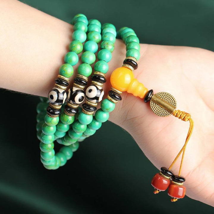 Tibetan Turquoise Mala Balance Necklace Bracelet