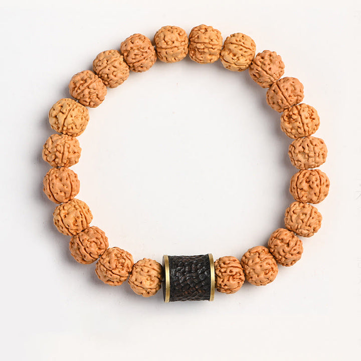 Buddha Stones Tibet Rudraksha Bodhi Seed Wealth Auspiciousness Bracelet