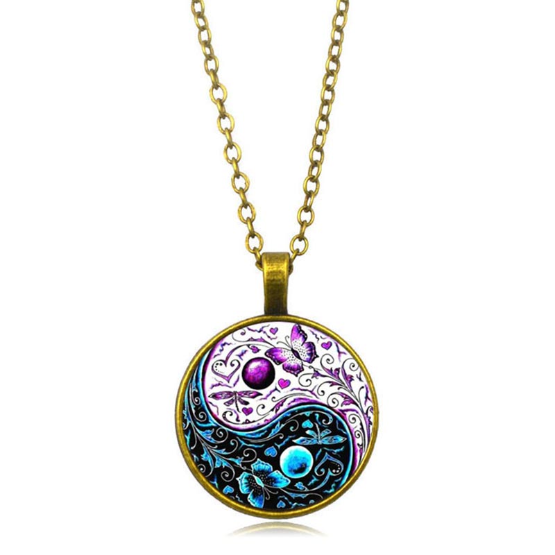 Buddha Stones Yin Yang Chain Balance Necklace Pendant