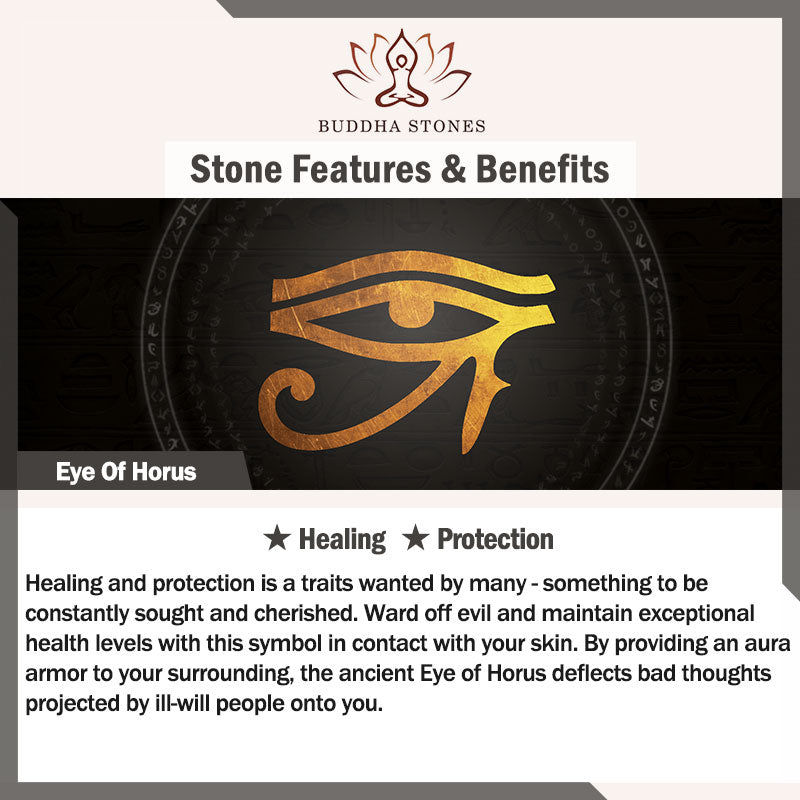 Buddha Stones Eye Of Horus Crystal Protection Adjustable Ring