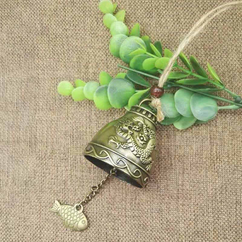 Feng Shui Buddha Koi Fish Dragon Elephant Wind Chime Bell Luck Wall Hanging Decoration