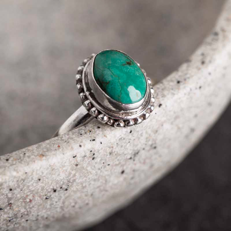 925 Sterling Silver Turquoise Wisdom Love Ring