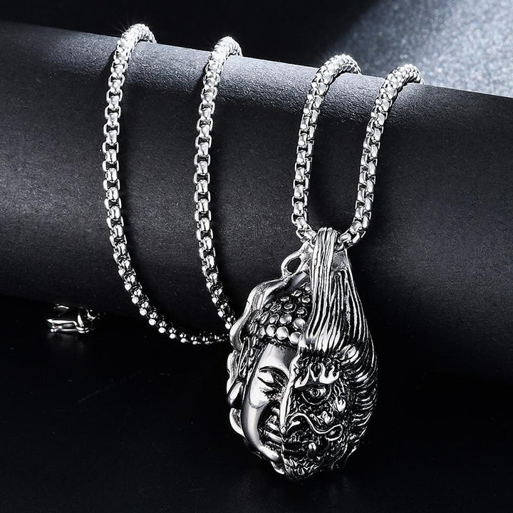 Buddha Stones Half Buddha Half Devil Powerful Necklace