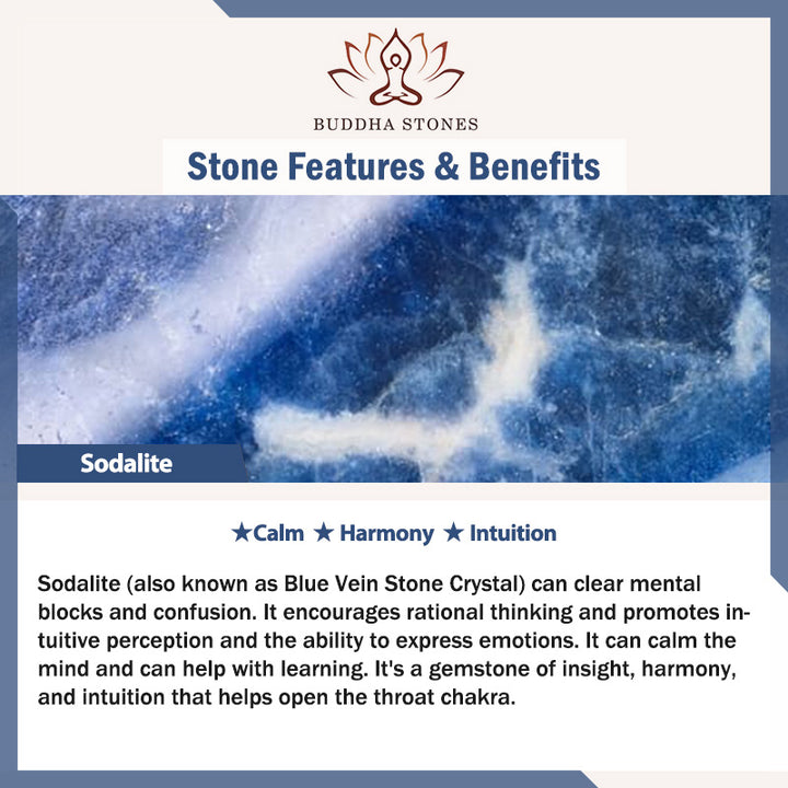 Buddha Stones Black Obsidian Sodalite Crystal Copper Strength Couple Bracelet