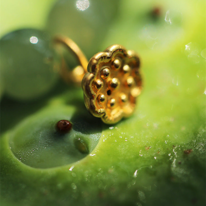 Jade Lotus Abundance Adjustable Bracelet