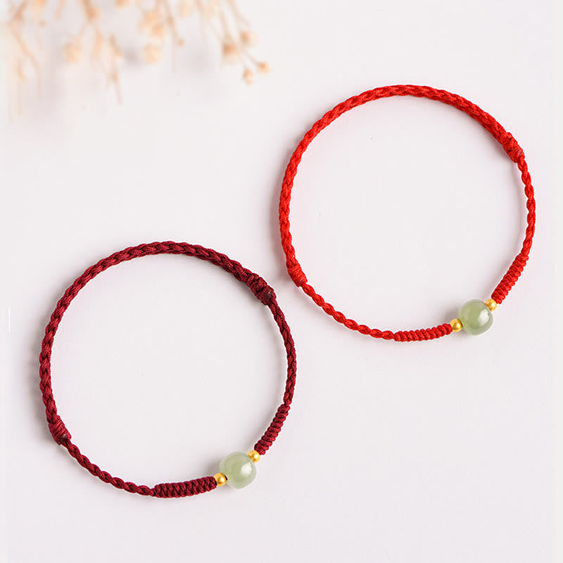 FREE Today: Bring Positive Energy Handmade Jade Bead Prosperity Braided Bracelet