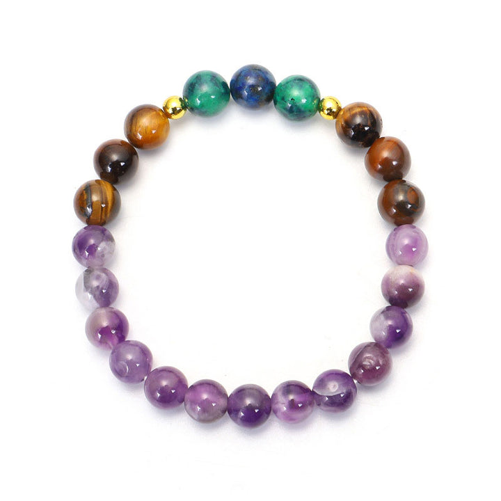 Buddha Stones Tibetan Amethyst Purify Bracelet Mala Set