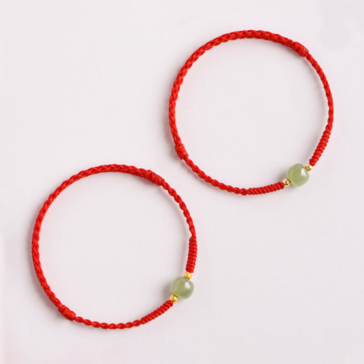 FREE Today: Bring Positive Energy Handmade Jade Bead Prosperity Braided Bracelet