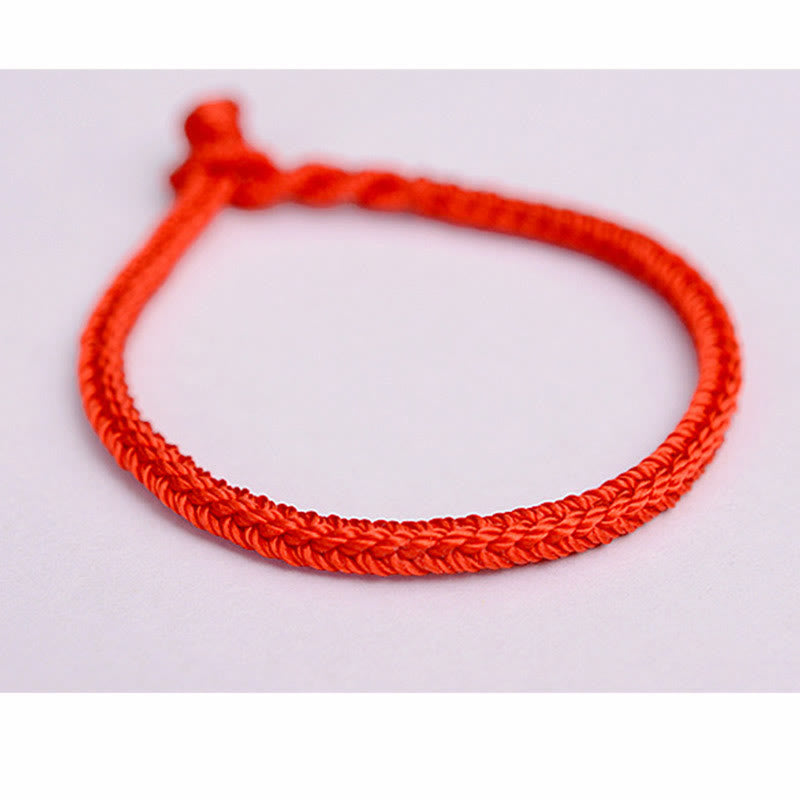 Buddha Stones Tibetan Handmade Eight Thread Peace Knot Protection Braided String Bracelet