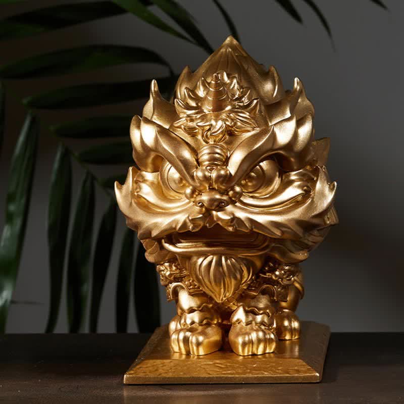 Lion Statue Strength Resin Home Office Decoration