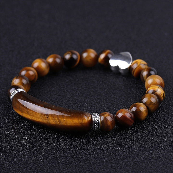 Natural Crystal Beads Unisex Heart Bracelet (Extra 30% Off | USE CODE: FS30)