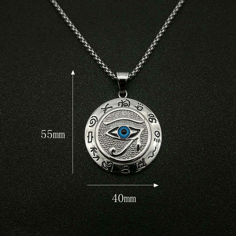 Buddha Stones Eye of Horus Protection Necklace Pendant