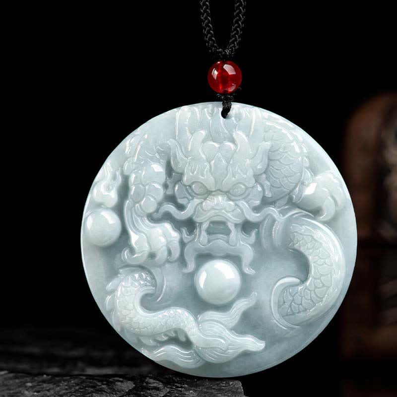 ❗❗❗A Flash Sale-  Buddha Stones Chinese Zodiac Dragon Jade Success Amulet String Necklace