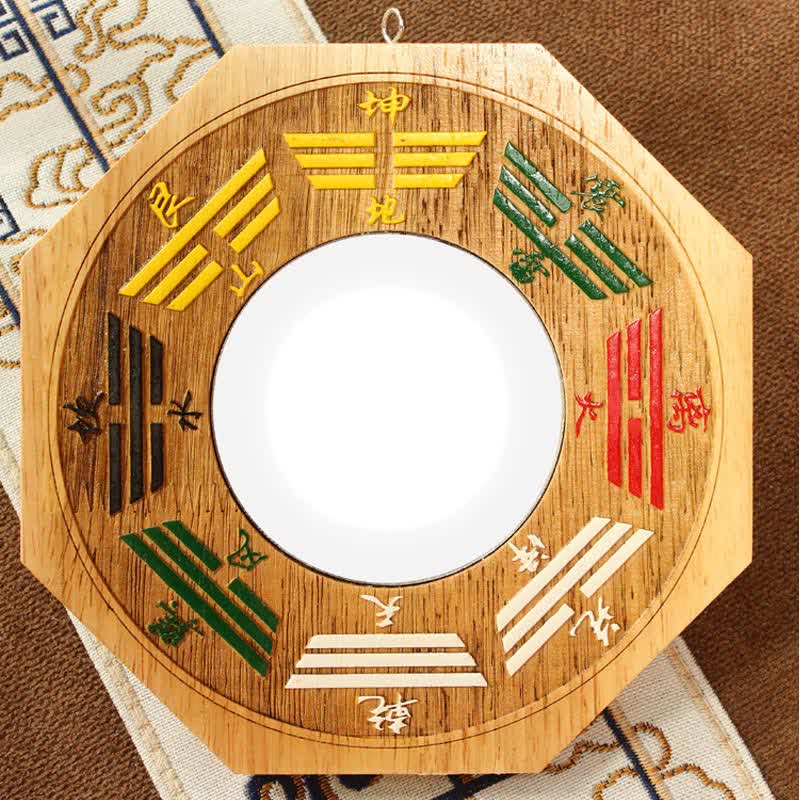 Feng Shui Bagua Map Peach Wood Balance Energy Map Mirror