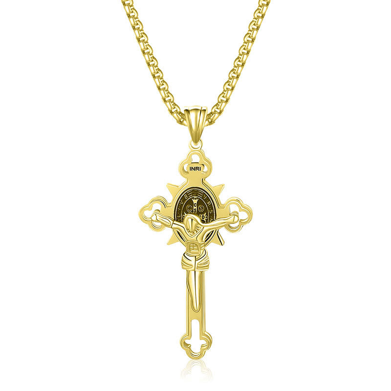 FREE Today: ST.Benedict Protection Cross Power Pendant Necklace